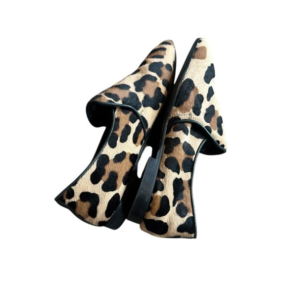 Aquatalia Revy Calf Hair Leopard Print Loafers Shoes Slip-On Size 6 Women's - Picture 9 of 13